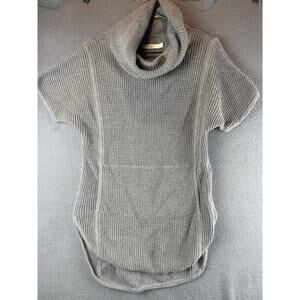UGG Cowl Neck Pull over Sweater Heather Grey Short Sleeve Size M